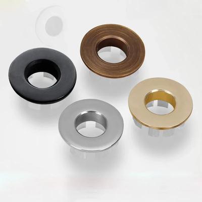 Overloopafdekking Zwart Zilver Goud Vintage Brons Messing Badkamer Wastafel Kraan Spoelbak Met Zes-voet Ring Inzetstuk Vervanging