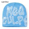 Warm y2k Beanies Hats Knitted Slouchy Cap MEA Culpa Beanies Hat with Rhinestone  for Women Men