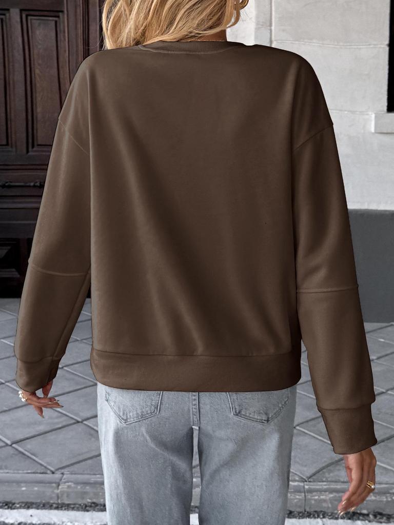 Autumn 2025 Sweet Striped Bow Sweatshirt for Women