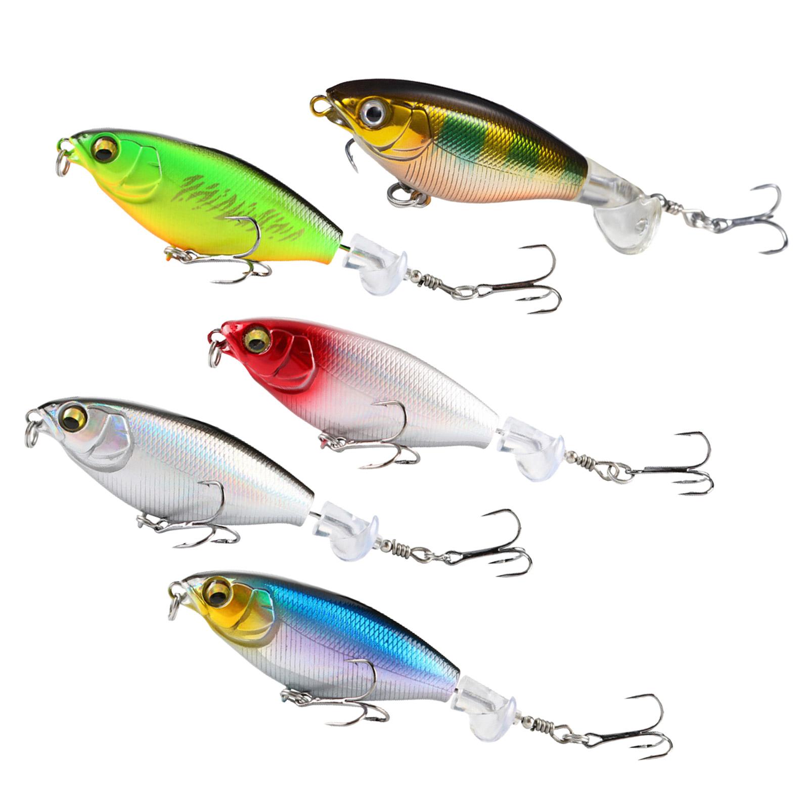 

5 шт. шумовые приманки с пропеллером для рыбалки на поверхности воды, жесткие приманки с пропеллером, рыболовный крючок для соленой и пресной воды S