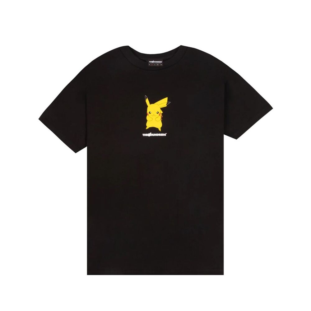 

Футболка с коротким рукавом The Hundreds Pokemon Pikachu Wildfire , черная, унисекс