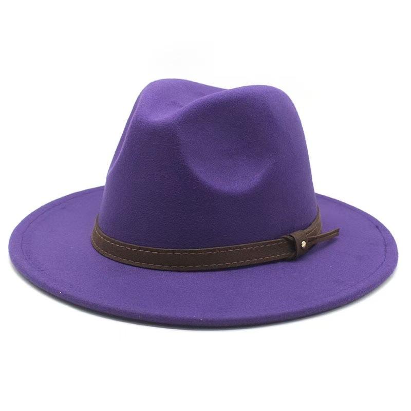 Popular European and American Cotton Retro Fedora Hat Men's and Women's British Style Jazz Hat Ethnic Top Hat
