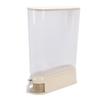 Rice Dispenser with Cup PP PET 22Lbs Sealed Clear Slim Dry Food Storage Grain Container Bin for Pantry Home Kitchen