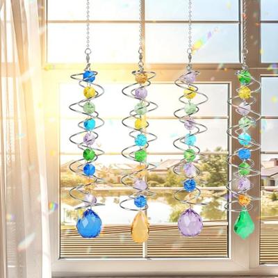 Crystal Suncatchers for Indoor Windows Hanging Decorative Crystals Ball Prism for Yard and Garden Indoor Home Wedding Party Car Mirror Decor,4 Pcs