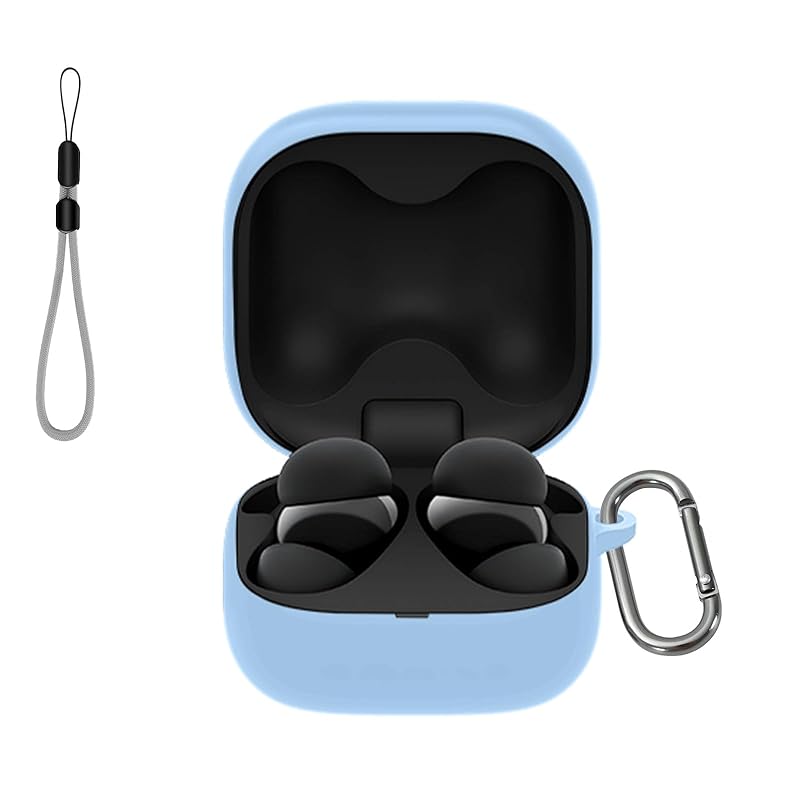 

Для SONY Sony LinkBuds Fit (WF-LS910N) Чехол [YANMONGI] Защитный чехол для беспроводных наушников, силиконовый защитный чехол - С цепочкой для зарядки