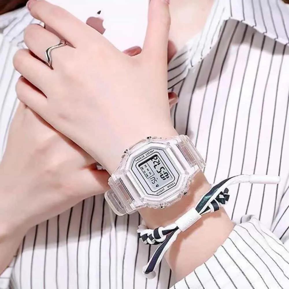 Digital wristwatch, sports watch, fashion watch Transparent digital watch