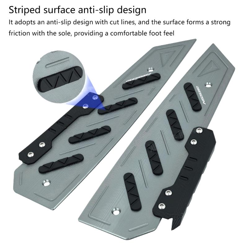 Motorrad-Fußrasten Rutschfeste Pedale mit Anti-Sturz-Pads Aluminium-Design Verbesserter Grip Einfache Montage für 350 NSS350