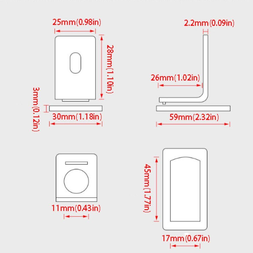 Stainless Steel Ultra Thin Door Stopper Ultra Thin Strong Magnetic Invisible Door Stopper Anti-collision Aluminum Alloy