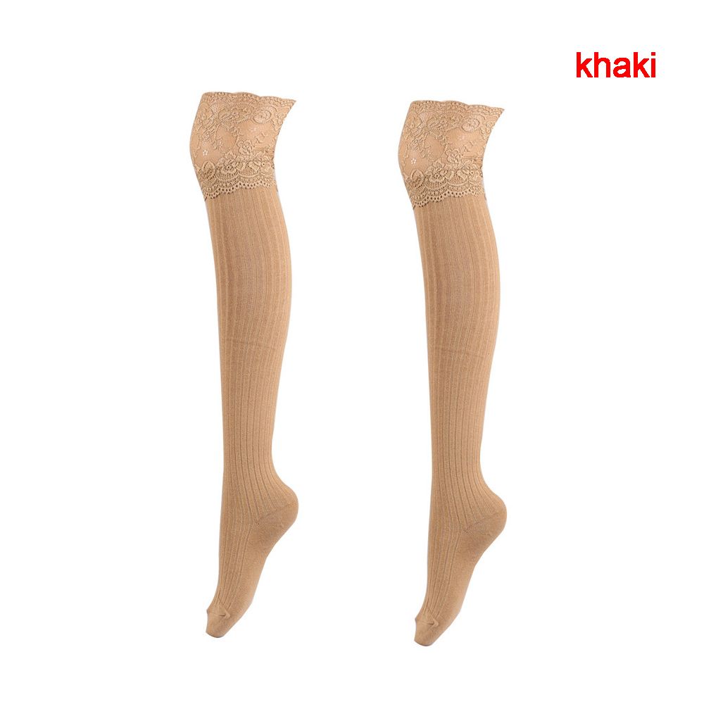 

Women Spring Autumn Winter Warm Sexy Over the Knee Socks Long Knit Stockings хакі
