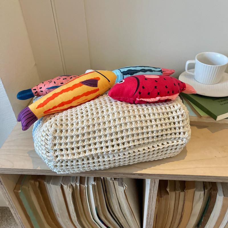 Damen Tasche mit großem Fassungsvermögen, Cartoon Fisch Design, aus Polyester Material für den täglichen Gebrauch
