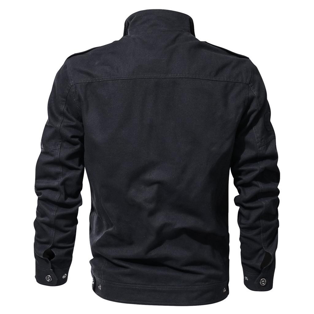 Pánské zimní vojenské oblečení Kapsa na zip Volný prodyšný kabát