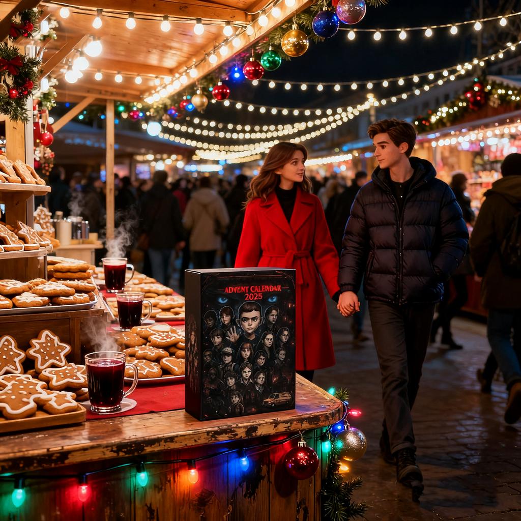 2D Ebene+Flugzeug Box +24 Stück+ Seltsame Geschichte Ankunft Weihnachts-Countdown Box Kalender