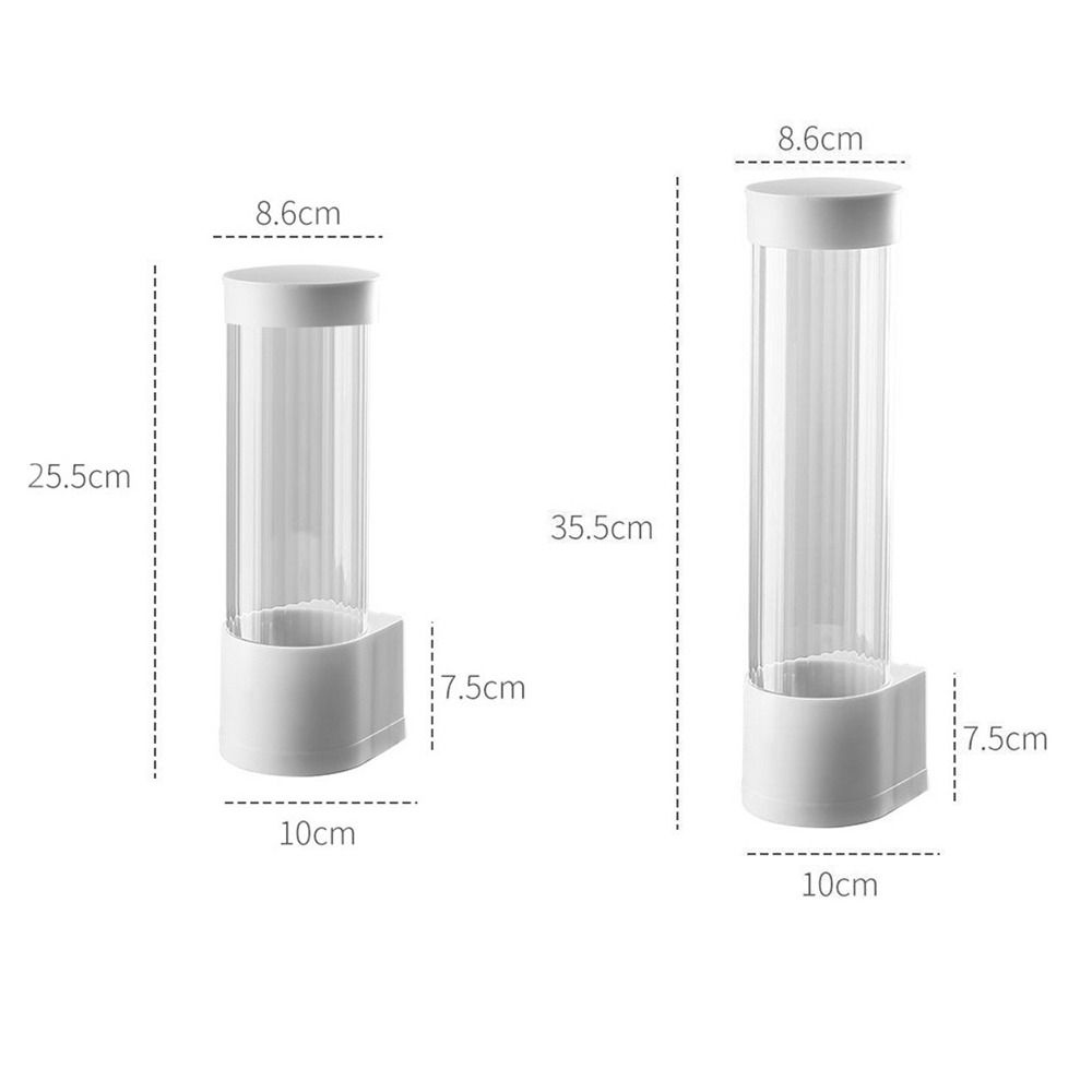 Wall Mounted Cup Dispenser Waterproof No Drilling Water Dispenser Cup Holder Transparent Large Capacity Cup Storage Rack