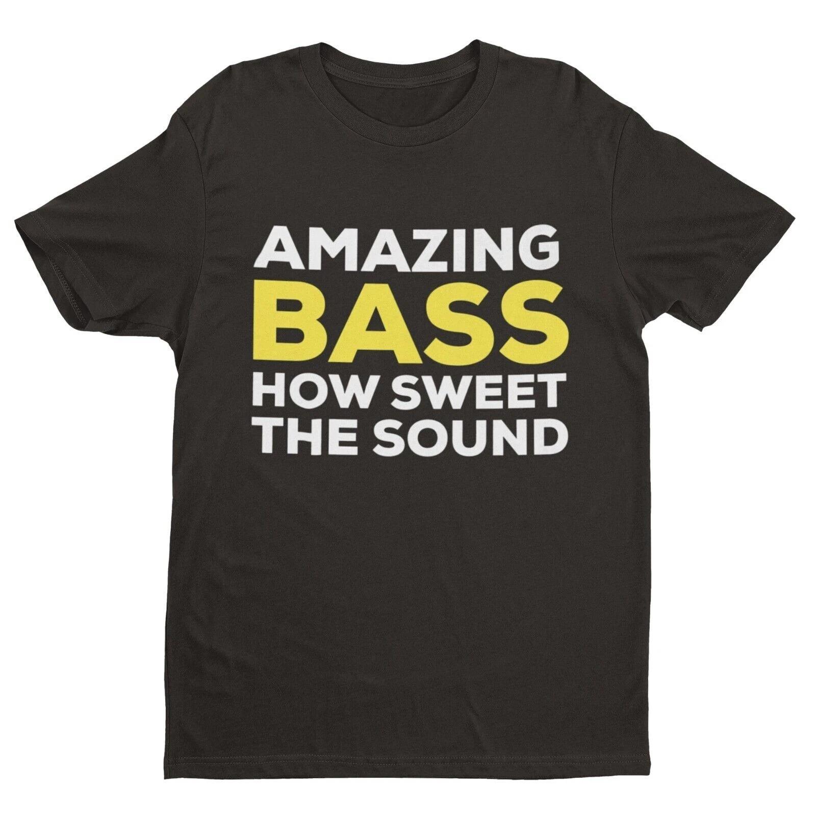 Funny AMAZING BASS T Shirt Funny Bassist Guitar Guitarist T-Shirt Parody Lyrics 2XL