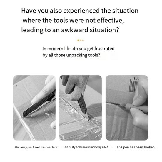 Magnetic Folding Cutter with Ceramic Blade Pocket Size Right-Angle Grooves Box Opener Cutter Portable Collapsible Cutting Tools