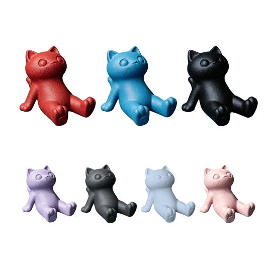 Durable Pla Phone Dock Cute Cat Stand, 3D Printed Lying Desk Holder for Cell Desktop Decor Tablet, Mount Home Office Decor, Gift Lovers Hands