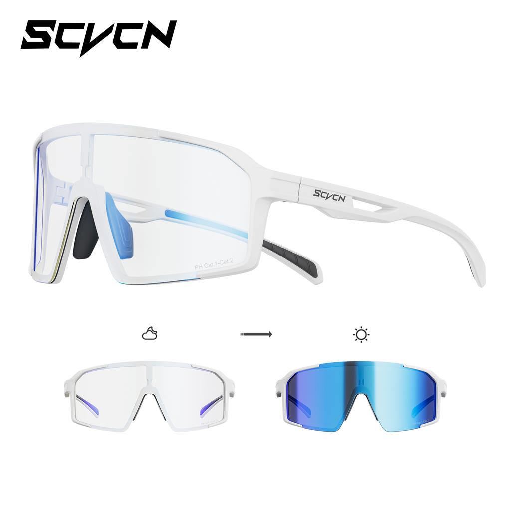 SCVCN Modische Sonnenbrille für Herren Radsportbrille UV400n Damen Fahrbrille MTB Rennrad Sportbrille Laufen