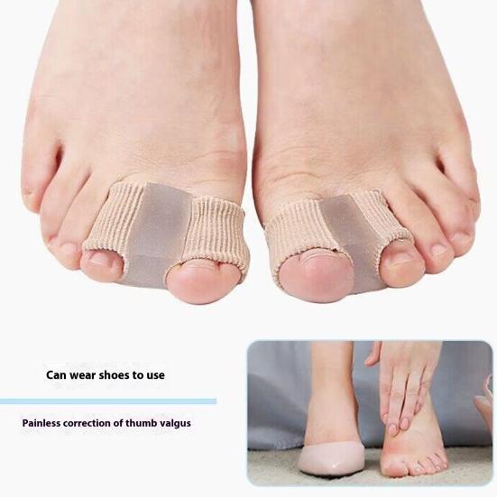 6Pcs Toe Separators for Bunions Nylon Double Loop Toe Correctors Flexible Hallux Valgus Splint for Day Night Wear