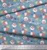 Soimoi Japan Crepe Satin Fabric Dot,Parrot & PineJuice Summer Designs Fabric Prints By Metre 42 Inch