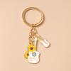 New Enamel Violin Guitar keychain Women Girls Musical Instrument Key Ring Pendant for Handbag Decor DIY Key Holder Jewelry Gift