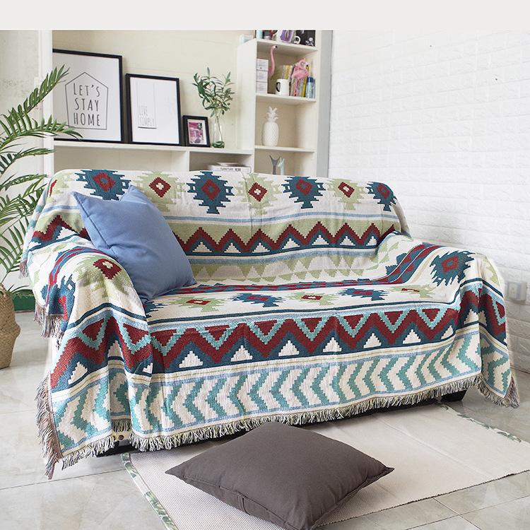 Double Side Boho Plaid Decorative Blankets For Bed Sofa Cover Camping Picnic Blanket Mat Tapestry Chair Couch Slipcover Blanket