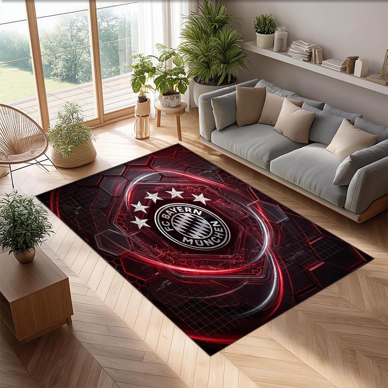 Bayern Munich Printed Flannel Area Rug Non Slip Soft Polyester Floor Carpet Indoor Decor Mat for Bedroom Living Room Sofa Game Room Home Decoration