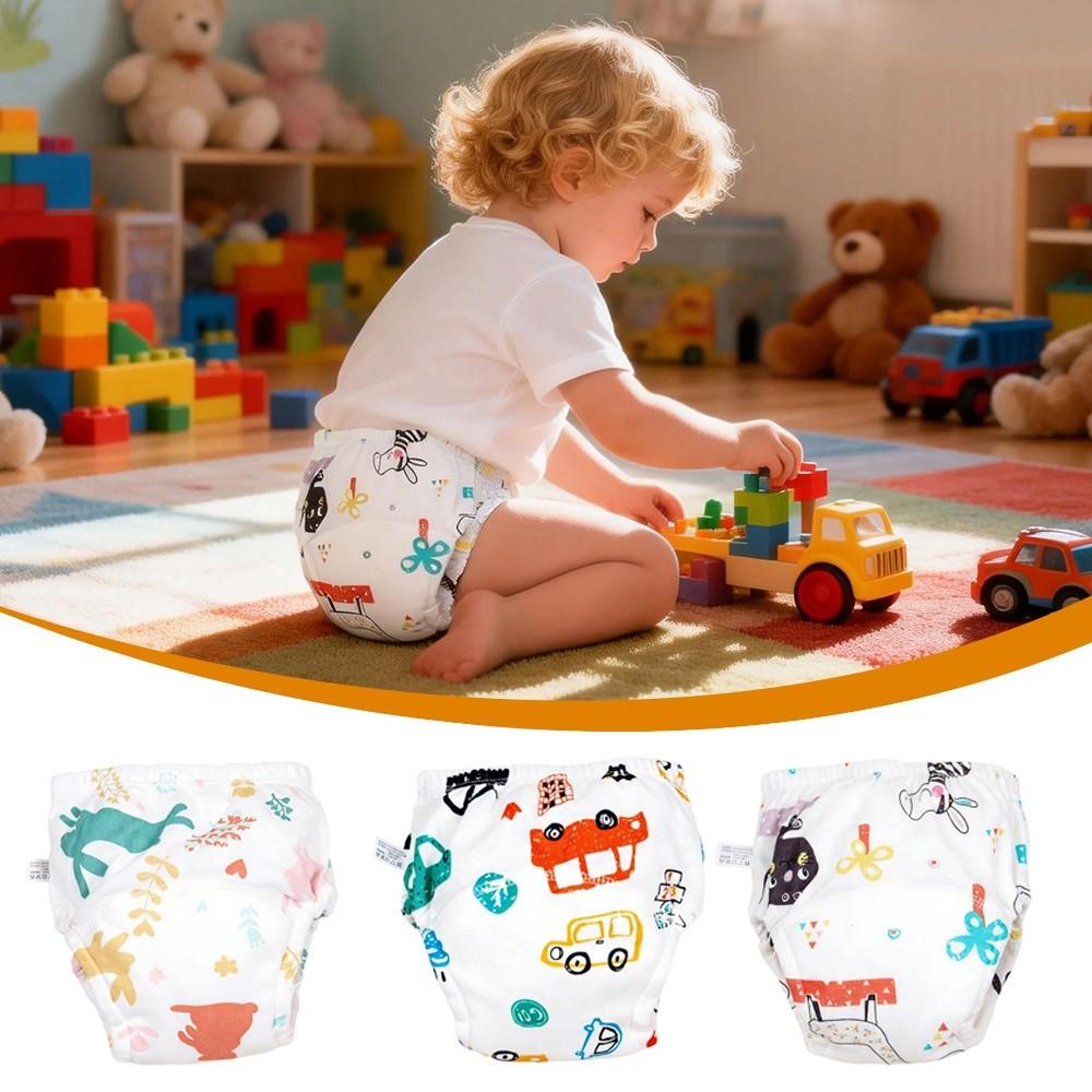 Breathable Baby Training Pants Cotton Reusable Nappies Soft Diaper Pants  for Boys Girls