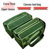 Durable Canvas Electrician's Tool Bag with Zipper for Auto Repair