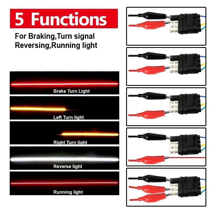 LED Truck Tailgate Light Strip 6 Function Car Rear Flashing Light Bar ...