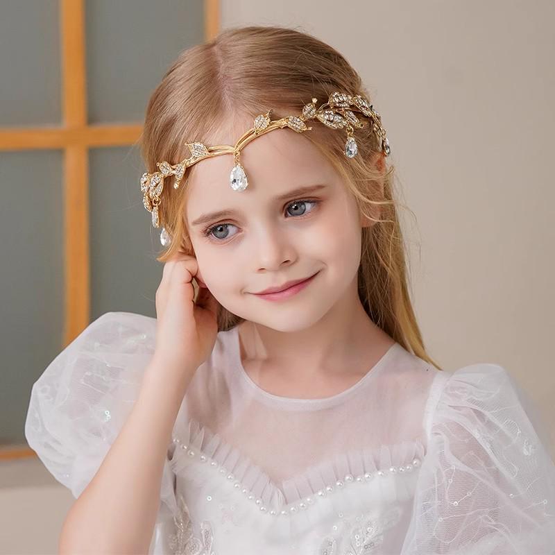 Dětská křišťálová ozdoba na čelo s kamínky a korunka do vlasů
