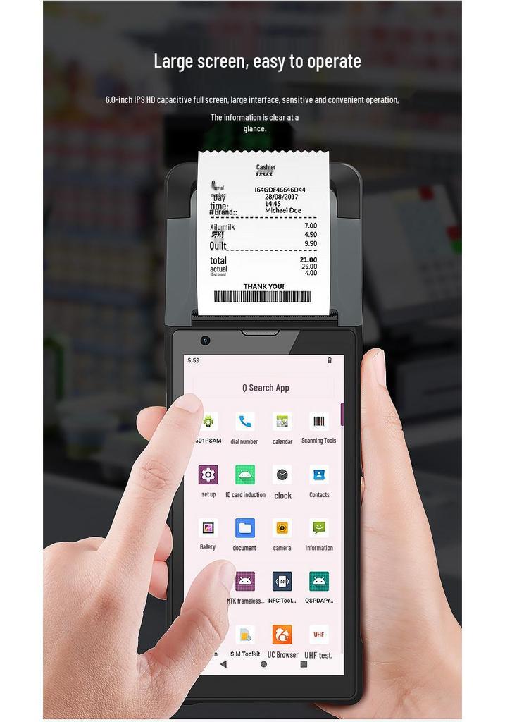 PDA Label Terminal with RFID, Fast Charging, Barcode Scanning & Medical Waste Processing