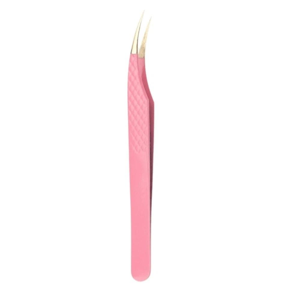 Stainless Steel Eyelash Extension Tweezer Anti-static Makeup Tool Professional Fiber Tip Women