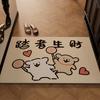 Entry Door Floor Mat Cartoon Door Entry Household Silk Ring Foot Mat Door Dust Removal Advanced Sense Dirt-Resistant Non-Slip Pvc Floor Mat