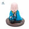 Fromme Gebets-Solar-Nick-Buddha Reichtum Kommend Nickend Schlagend Holzfisch Handarbeiten Dekorativ Buddhistischer Mönch Figuren