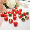 Artificial Mini Strawberry Resin Figurine Simulation Tiny Strawberry Statues Lifelike Faux Fruits Bulk for DIY Crafts Cake Topper Home Office Desktop