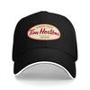 Tim Hortons Coffee Logo Black Baseball Cap Classic Design Embroidered Front Panel Adjustable Fit for Everyday Wear