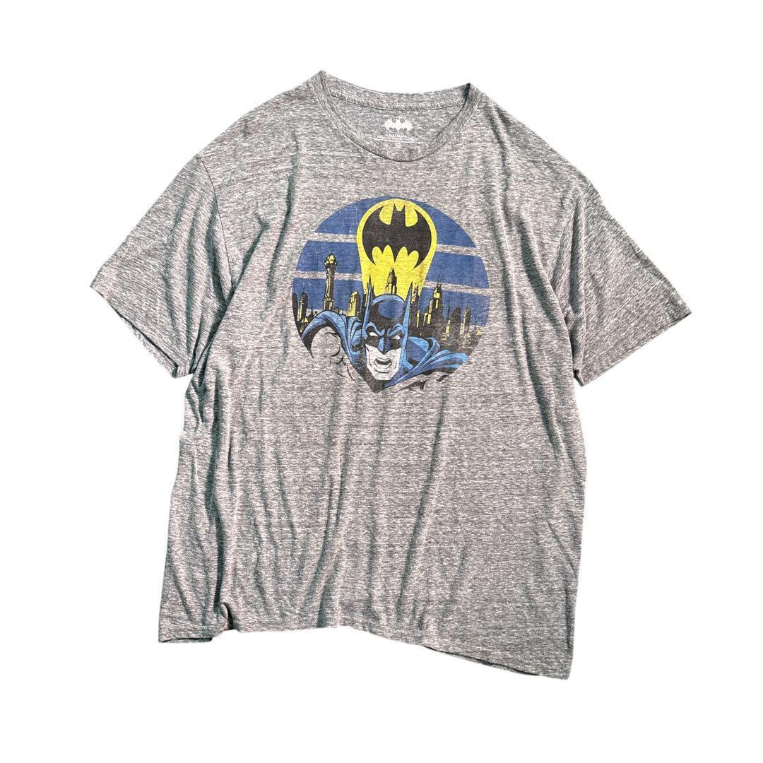 

[USED] 7TSM2 Batman Print T-Shirt, Short Sleeve, Apricot Gray, American Comic, Used