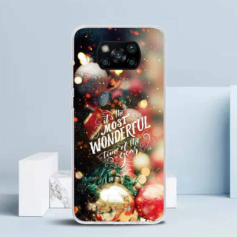 Merry Christmas Tree Snow Phone Case For Xiaomi Poco F7 Ultra X5 X6 X7 Pro M7 Redmi 15C 15 13C 13 12C 12 10C 10 10A 9 9C 9A 9T C