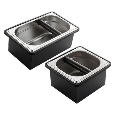 Stainless Steel Espresso Spray Proof Coffee Grounds Dump Bin for Barista Household Tools