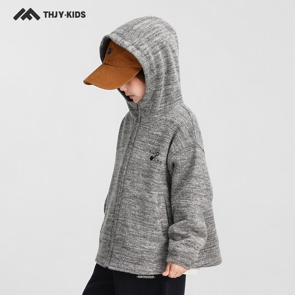 Fairy Tale Memory Boys' Fleece-Lined Hooded Jacket – Warm Winter Style 2025 for Mid-to-Large Children