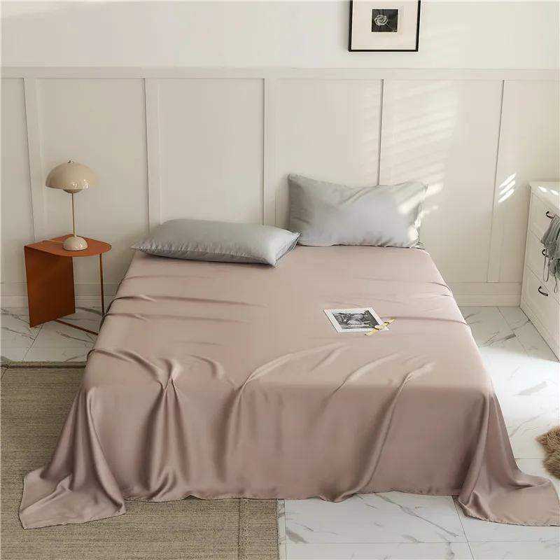 Solid color 60 piece Lyocell Tencel bed sheet, single piece, summer nude sleeping ice silk