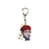 BTS Funny Cartoon Acrylic Keychain, Bangtan Boys Member Face with Cute Outfit Keyring, Kpop Idol Bag Pendant for ARMY Fans