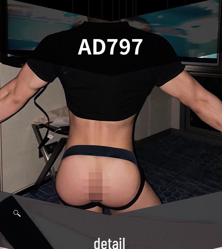 Men's Backless Butt-Lifting Stretchy Modal Low-Rise Thong Lingerie