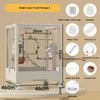 Double Transparent Parrot Cage Splash-proof Large Bird Cage Horizontal Silk Tiger Skin Mystic Phoenix Breeding Cage