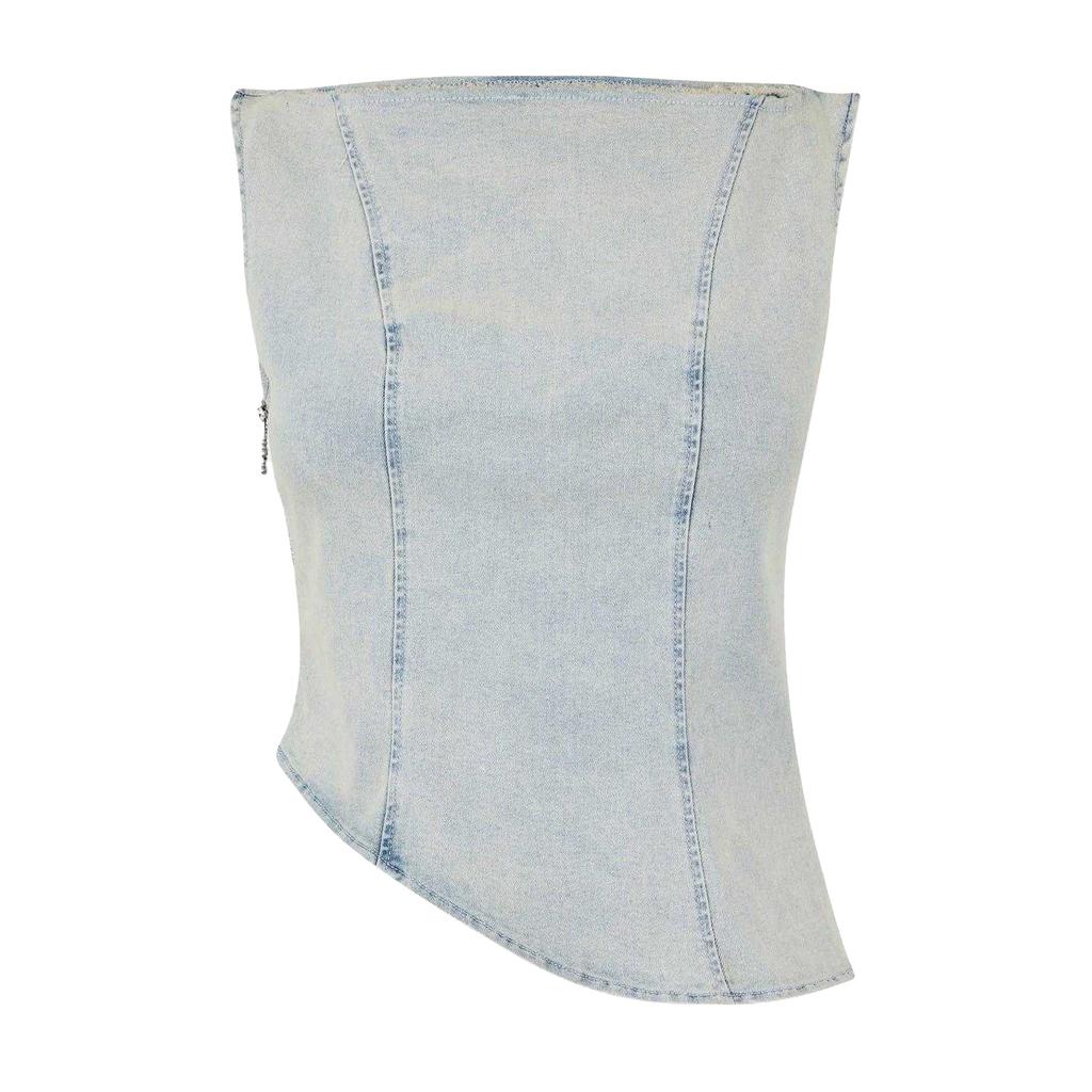 Mars Womens/Ladies Mika Washed Denim Top