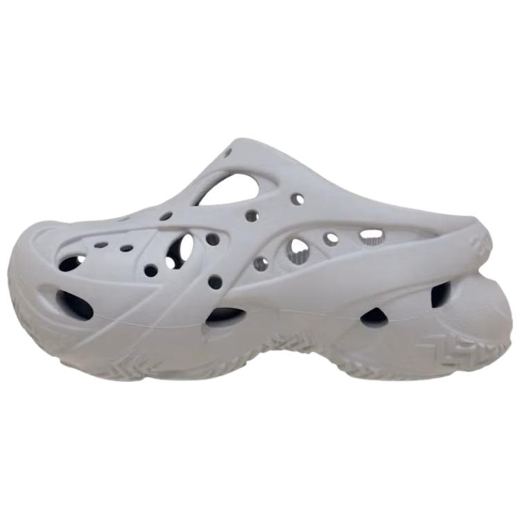 Crocs Round Toe Thick Sole Caged Slippers Women Footwear Gray 211141-GREY