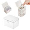Clear Storage Box for Sports Cards Game Card Trading Card Case Card Storage Organizers Stackable Playing Card Deck Box