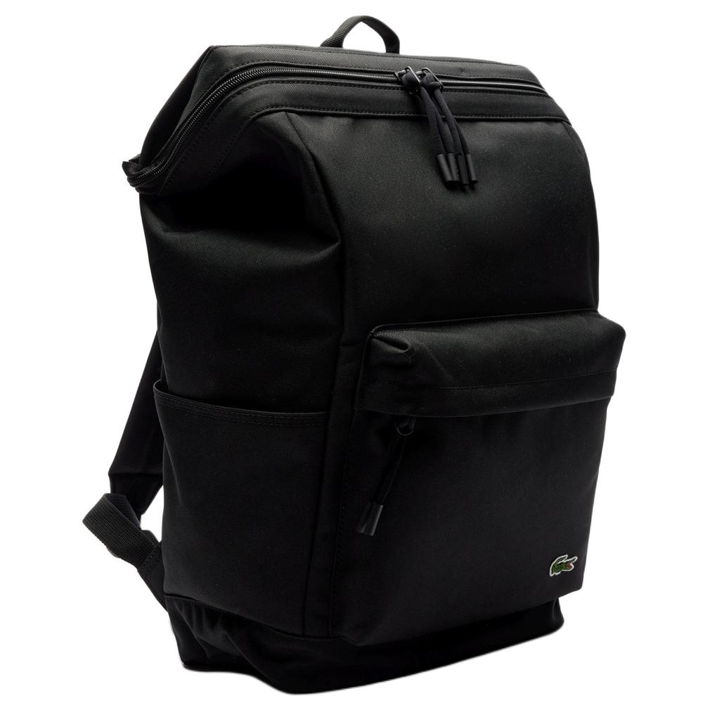 Lacoste Neocroco Logo Zip Closure Backpack Men backpack Black NU4598NE-000