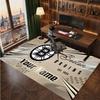 Tappeto in Cristallo Vellutato Personalizzato Boston Bruins, Tappeto Morbido Antiscivolo con Testo Nome Personalizzato per Soggiorno Camera da Letto