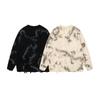 Oversized Knit Sweater Men Women - Vintage Tie Dye Fringe Soft Loose Fit Winter Casual Pullover